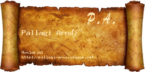 Pallagi Arnó névjegykártya